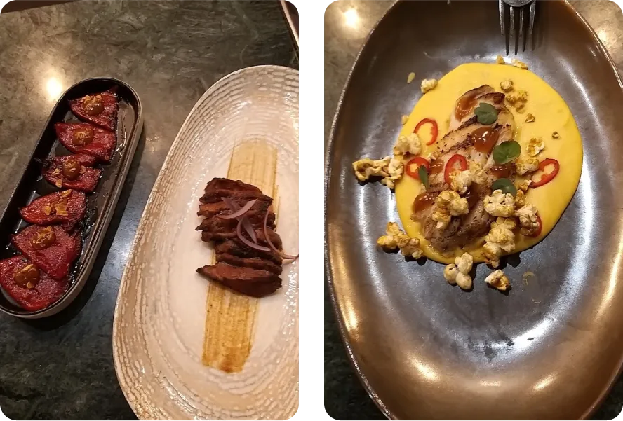 Una foto de los platos hecha por un cliente